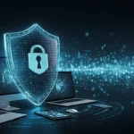 Advanced digital shield protecting devices from 2025 cybersecurity alerts.