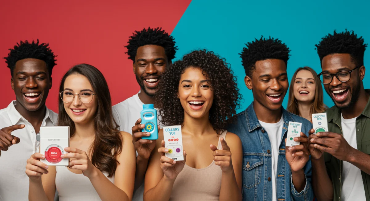 Diverse consumers engaging with innovative products, showcasing successful brand adaptation.