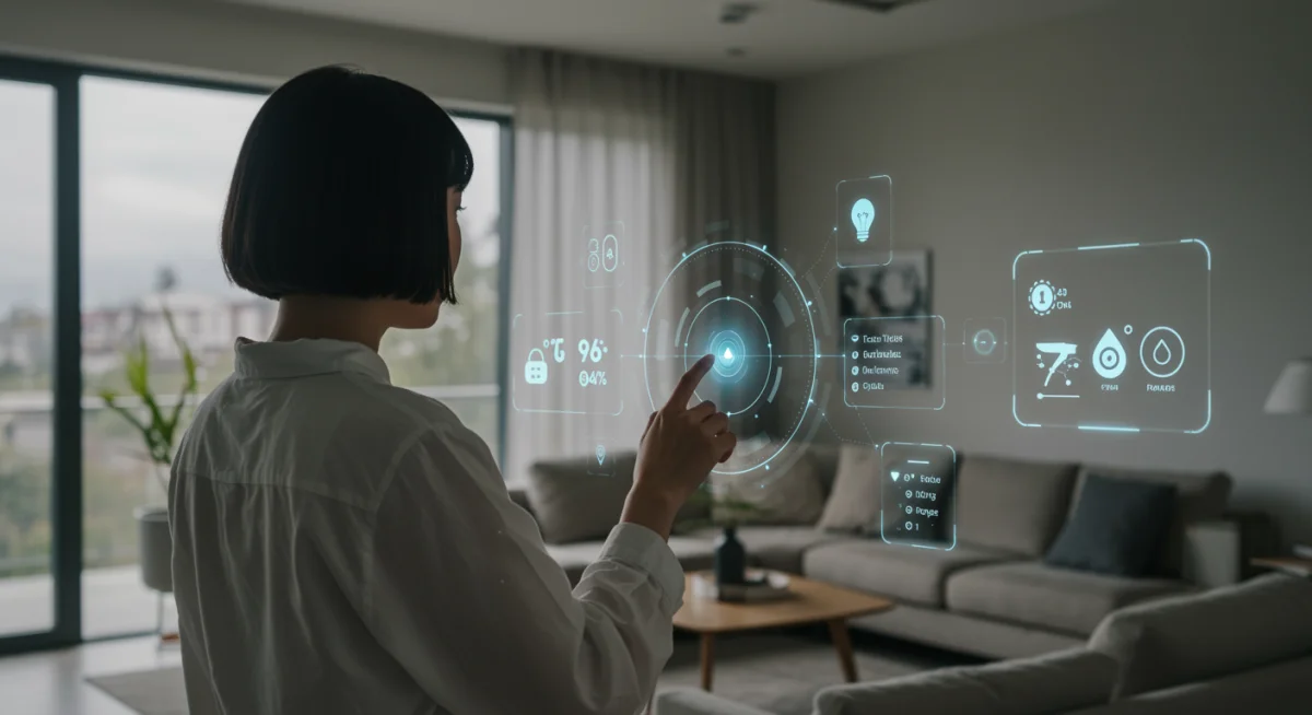 Smart home technology integrating AI for enhanced daily living